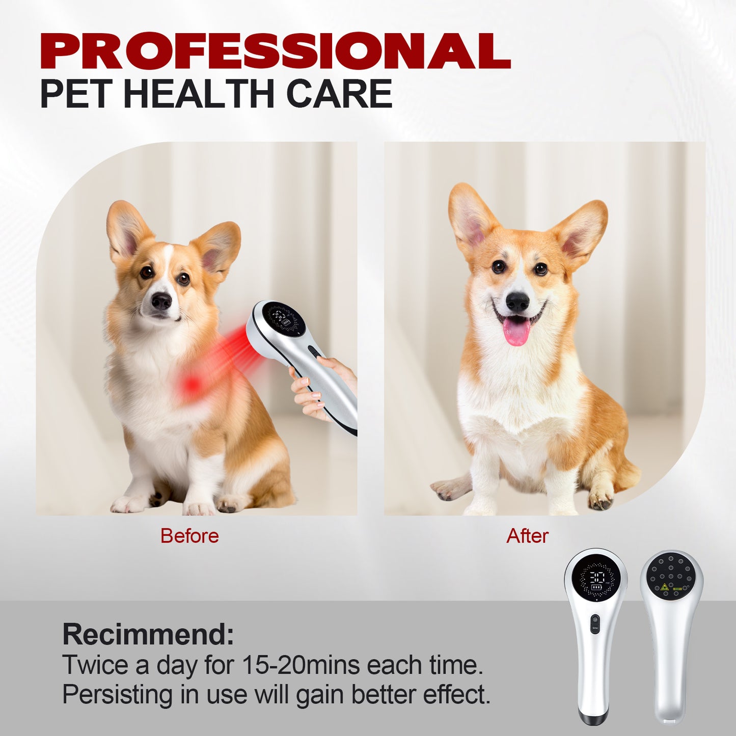 Home-use Pets 808nm & 650nm Cold Laser Therapy Device Pinfriy®