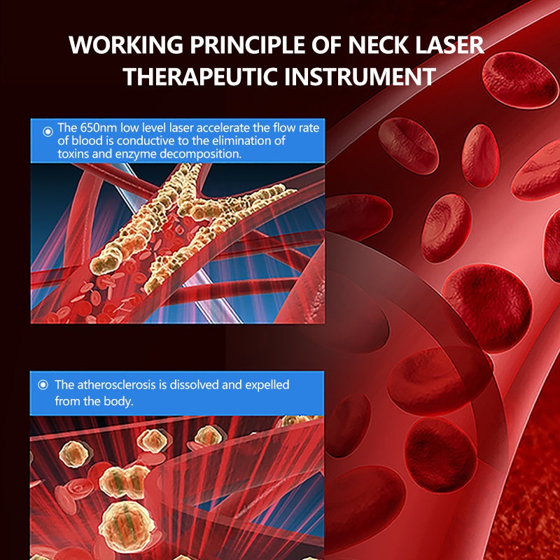 Cardiovascular Disease 3IN1 Neck Phototherapy Device Cold Laser Therapy Fithope