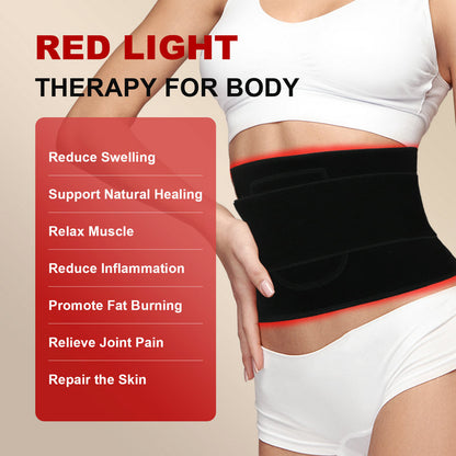 120LEDs Vibration Massage Red Light Therapy Belt with Pulsed Controller