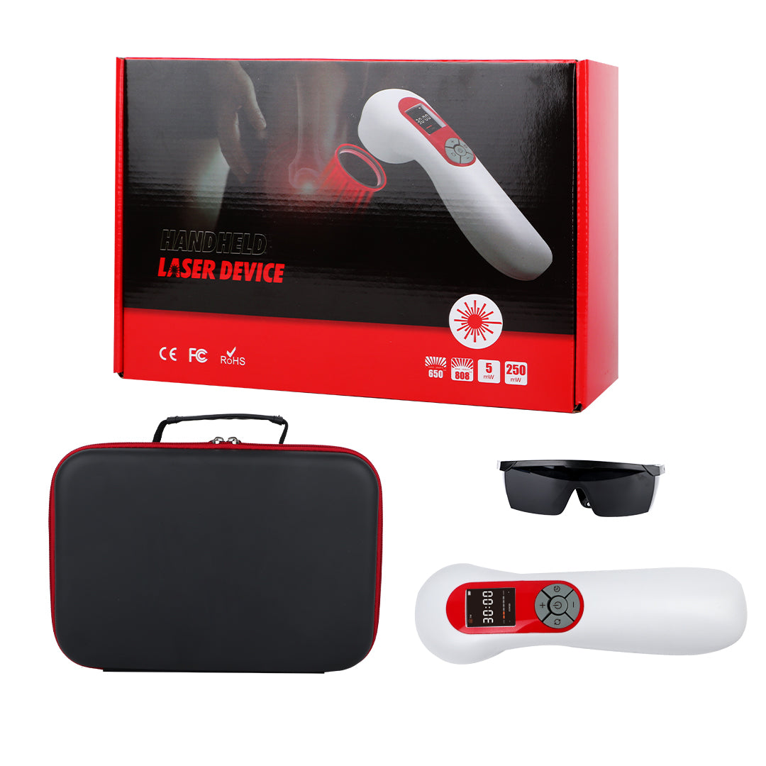 pinfriy® Protable Handheld 5*808nm 10*650nm Cold Laser Therapy Device